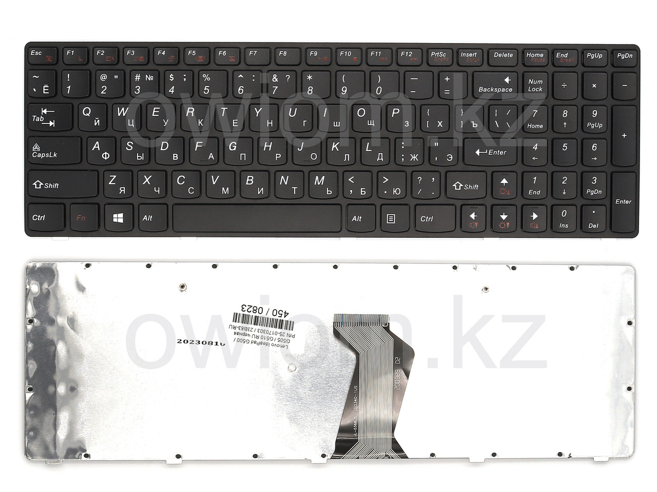 Клавиатура для ноутбука Lenovo IdeaPad G500 / G505 / G510 RU черная P/N 25-0170303 / 23B83-RU